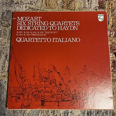 Quartetto Italiano Mozart 6 String Quartets Haydn  3 LP Philips Italy 6998 014 • $15.71