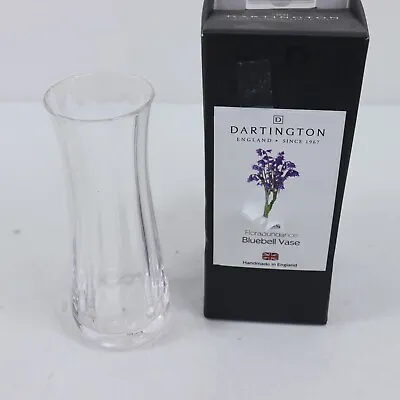 Dartington Crystal Florabundance Bluebell Vase H18.5cm Clear • £19.50