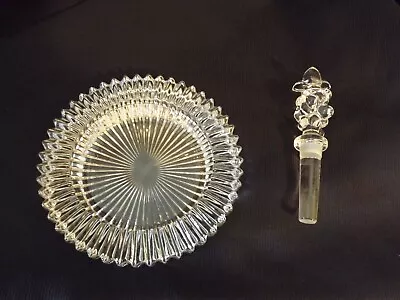 NEW Mikasa DIAMOND FIRE WINE SET Crystal Bottle Coaster & Stopper WY247/914 NIB • $16.99