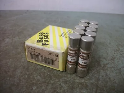 Bussmann Box Of 10 Limitron Fuses Ktk7 7amp 600volt Nib • $49.99