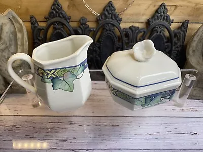 Villeroy And Boch Sugar And Creamer Bowl Pasadena Anno 1748 Germany  • $74