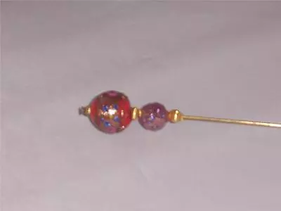  Venetian Glass Vintage Hat Scarf Shawl  Pin  Hand Crafted • £46.71