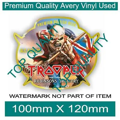 Trooper Beer Decal Sticker Craft Beer For Bar Fridge Cooler Man Cave Shed • $6