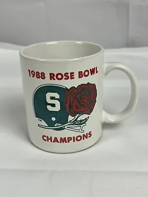 Vtg MSU Rose Bowl Michigan State University Cup Mug 1988 Big Ten Champs Spartans • $17.99