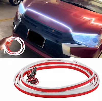 180cm Car LED Light Strip Hood Engine Daytime DRL Running Lights For Mitsubishi • $21.37