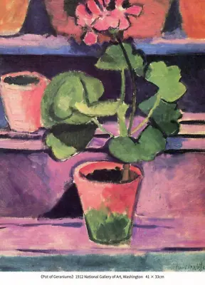 Pot Of Geraniums Henri Matisse (French 1869-1954) --POSTCARD • $3.99