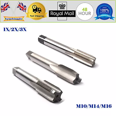 £4.98 • Buy 1x/2x/3x M14x1.5 M16x1.5 M10x1mm Metric Tap Set HSS Machine Thread Hand Tap  UK