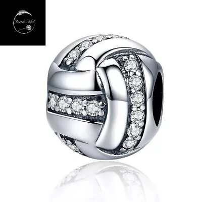 £17.99 • Buy Genuine 925 Sterling Silver Football Sports Soccer Ball Bead Charm For Bracelet