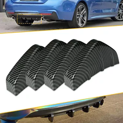 For Mustang GT Rear Bumper Diffuser Shark Fin Spoiler Lip Splitter Carbon Fiber • $13.19