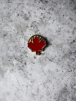 Vintage CANADA Canadian Maple Leaf  Mini Lapel Tie Tac Hat Pin Enamel • $6