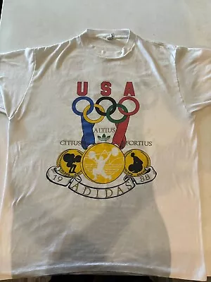 Adidas Vintage Olympics T Shirt 1988 • $13.50