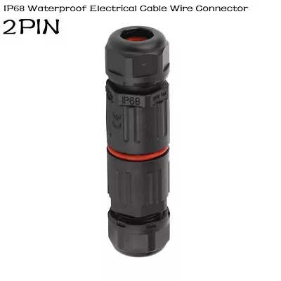 2Pin Waterproof Junction Box Case Electrical Cable Wire Connector Outdoor IP68 • $18.06