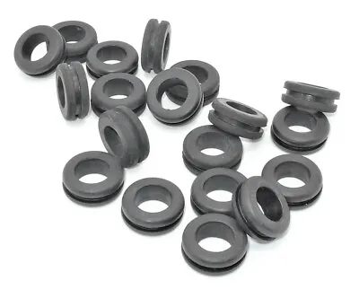 3/4” X 1/2” ID W 1/8” Outer Groove Rubber Grommets For Wiring   25 Per Package • $21.75