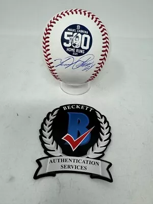 Miguel Cabrera Detroit Tigers Autographed Signed 500 HRS Baseball Beckett WIT • $1.04