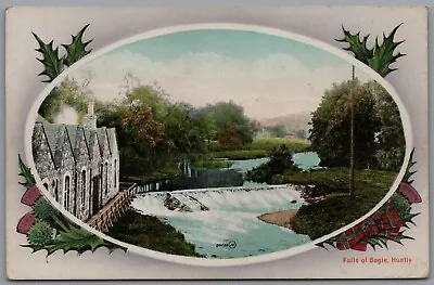 Waterfalls Of Bogie Huntly Aberdeenshire Scotland Vintage Valentines Postcard • £5