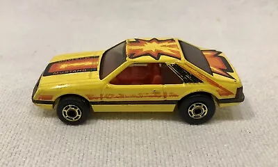 1982 Hot Wheels '79 Ford Turbo Mustang Cobra Yellow W/ GHO Tires #1125 • $8