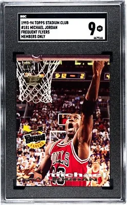 1993 Topps Stadium Club #181 Michael Jordan Frequent Flyers Members Only Sgc 9 • $175.50