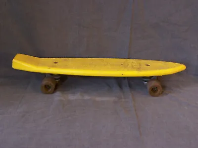 Vintage California Free Former Yellow Plastic Deck Skateboard A L S Trucks • $30