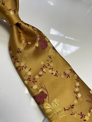 Nwt Imani Uomo Multi Color Floral Style Print Silk Touch Neck Tie & Hanky • $24.99