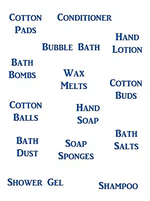 £1.95 • Buy Bathroom Decals - Vinyl Sticker Decals - Great For Jars / Boxes / Containers Etc