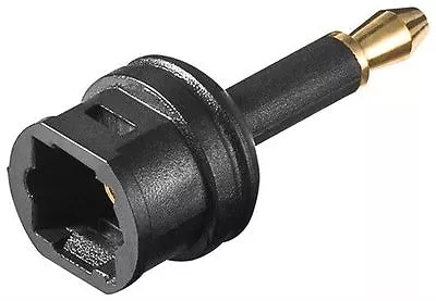 Goobay Audio Adaptor Black 3.5mm Mini TOSLINK Male To TOSLINK Female (11922) • £3.31