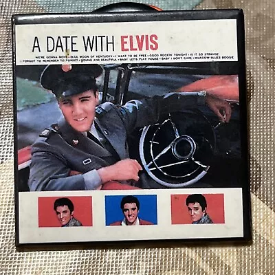 A Date With Elvis Album Cover Magnet 2 Inches Magnet 1997 • $5