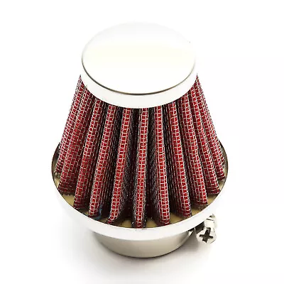 25mm Motorcycle Crankcase Breather Air Filter Red Mushroom Style Straight Neck • £6.99