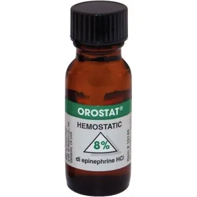 Gingi-pak Orostat Hemostatic Solution 8% Dl Epinephrine Hcl. 10cc/ Bottle • $29.99