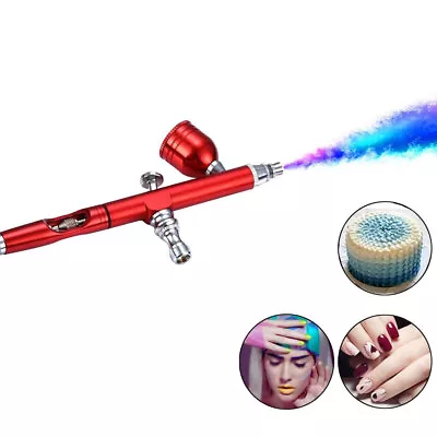 Mini Airbrush Compressor Spray Gun Air Brush Nail Art Tattoo Paint Spray Nozzle • £16.81