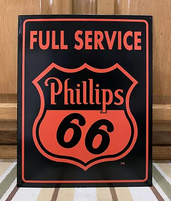 Phillips 66 Sign Full Service Garage Gas Oil Vintage Style Wall Decor Bar Pump • $45