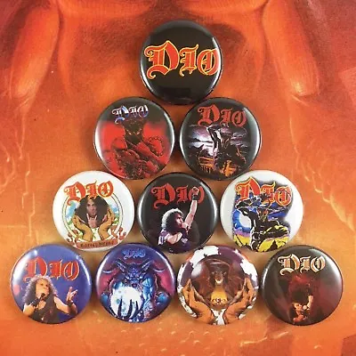 $6.99 • Buy Dio 1  Button Pin Set Ronnie James Dio Heavy Metal Legend Holy Diver