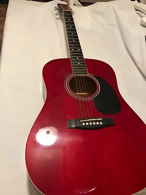 Beautiful Red Ventura VWDORED Dreadnaught Acoustic Hand Crafted Guitar • $175