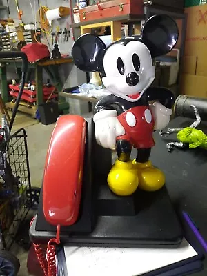 Vintage 1990's Mickey Mouse Corded Land Line Touch Tone Telephone AT&T Disney • $28.99