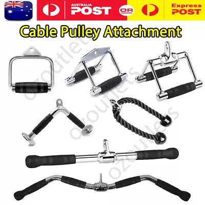 Cable Pulley Attachment Tricep Rope V Grip LAT Pull Down Gym Accessory AU • $32.88