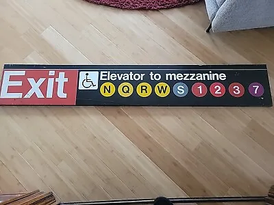 MTA Authentic NYC Subway Sign Times Square Metal Vintage  • $1099.99