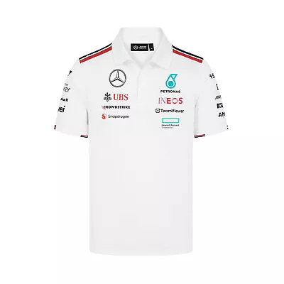 2024 Mercedes AMG Petronas F1 Men's Team White Polo Size XXXL • $88.20