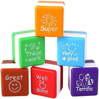 £4.32 • Buy 6 Teacher Stamper Inking Praise Reward Stamps Motivation Sticker School Supplies
