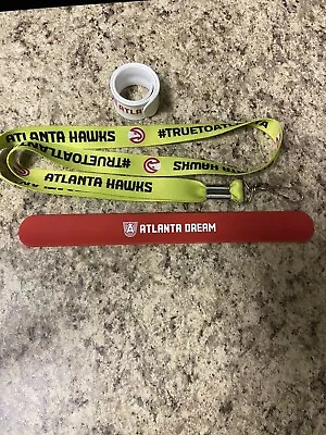 Atlanta Hawks Lanyard And Atlanta Dream Slap Bracelet • $7