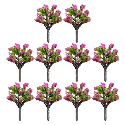 10*/ Miniature Flower Tree Garden Plant Scenery Model Dollhouse Decor 1:100 6cm# • £5.17