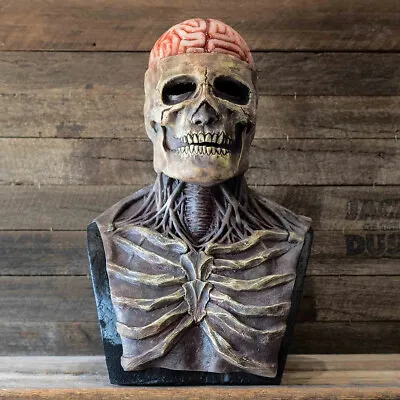 Halloween Horror Latex Skull Mask Skeleton Full Face Headgear Cosplay Party Prop • £9.88