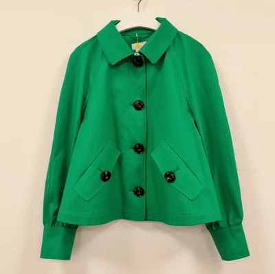£69.99 • Buy BODEN Cotton Trench Jacket UK 12 Green Cotton Swing Coat RRP £140 NEW SAMPLE