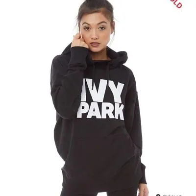 £45.46 • Buy Ivy Park Logo Hoodie Sweatshirt Black Oversized Size XS Beyonce Line