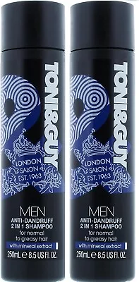 Toni & Guy Men 2 In 1 Anti Dandruff Shampoo & Conditioner X 250ml & Toni & Guy M • £9.99