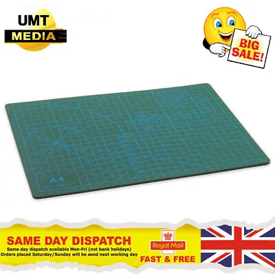 A4 Cutting Mat Non Slip Self Healing Printed Grid Lines Double Sided • £4.05