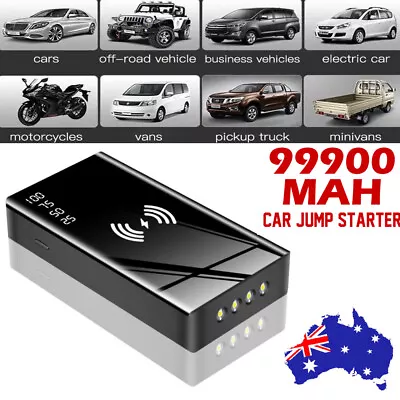 99900mAh Car Jump Starter Device Petrol Diesel Starting Car Emergency Booster # • $69.99