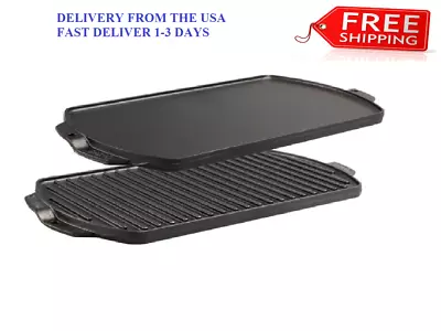 Lodge Seasoned Cast Iron Reversible Grill/Griddle - Free Shipping • $33.85