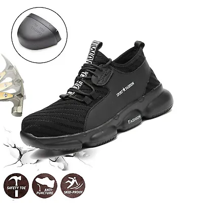 Mens Safety Shoes Steel Toe Cap Work Boots Women Lightweight Safety Trainers • £24.99