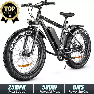 500W Electric Bike20/26'' Mountain Bicycle Commuter City  Ebike 25/20MPH Adults • $538.99