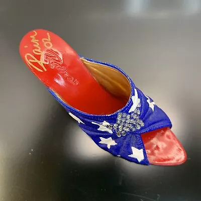 $39 • Buy Signed Just The Right Shoe Star Spangled 2002 Red Blue Rhinestone Raine 25197