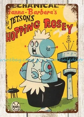 MARX WIND-UP JETSONS HOPPING ROSEY ROBOT TOY Tin Sign Office Designs • $18.96